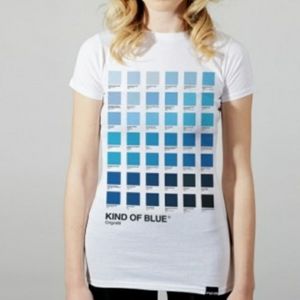 Origin68 'Kind of Blue' color chart with songs that have blue in the title XL